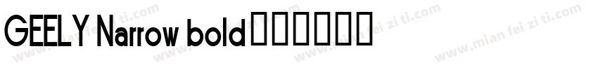 GEELY Narrow bold字体转换